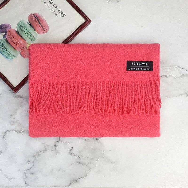 ShieldChic – Großhandel Schal – Damen – Einfarbiger Schal aus Kaschmirimitat mit Quasten4