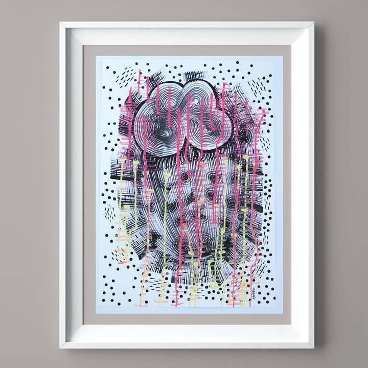 Abstract Swirl Splatter Original Painting illustration Msd for wholesale by Msdre