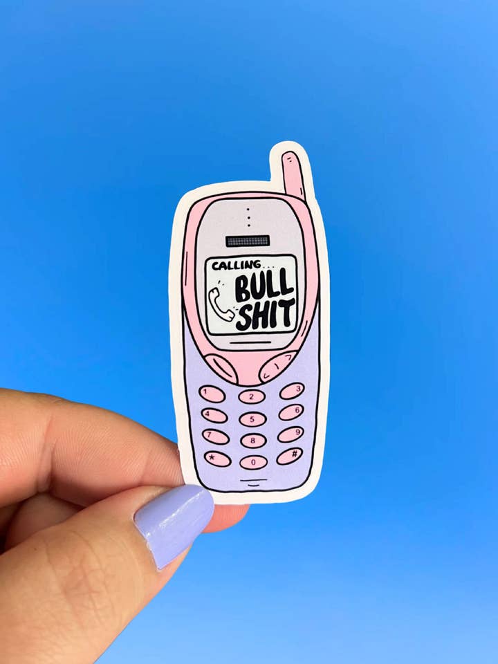 Adesivo che chiama stronzate per la vendita all'ingrosso da parte di Cosmic Paper Studio