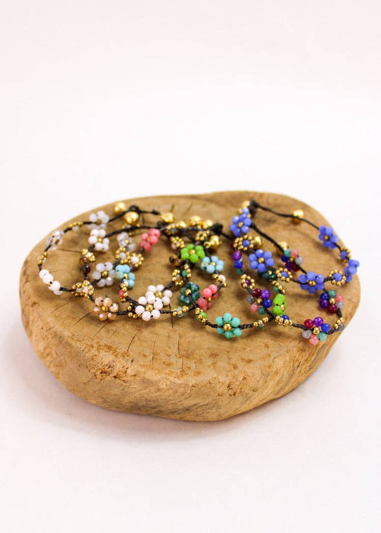 Bali Queen - Wholesale Anklet - Crystal Flower Anklet 5 Pack20