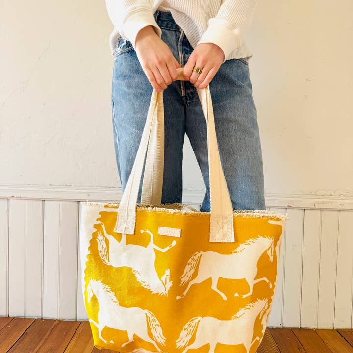 Yellow Meghan Tote – Lorton Trot for wholesale on Faire