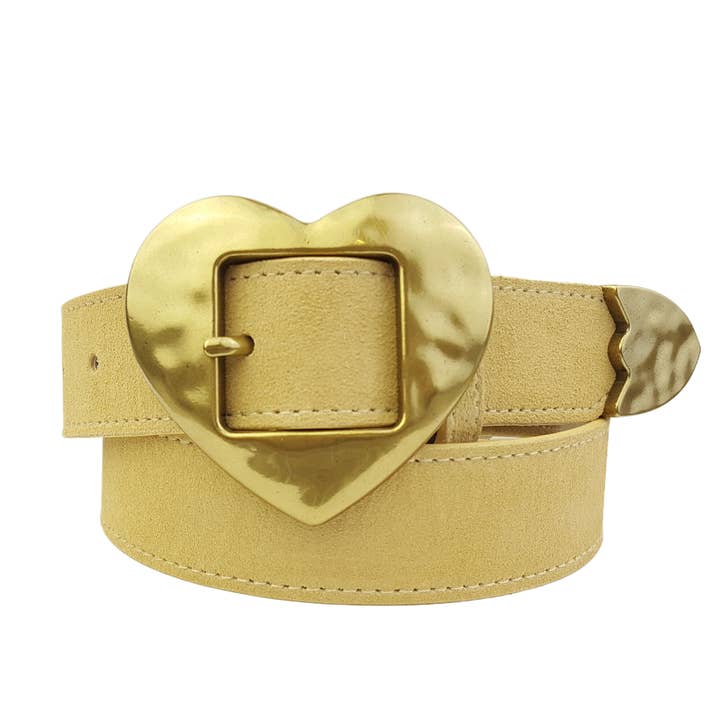 Axesoria West - Wholesale Belt - Women's - Vintage Love Heart Buckle w. real suede belt