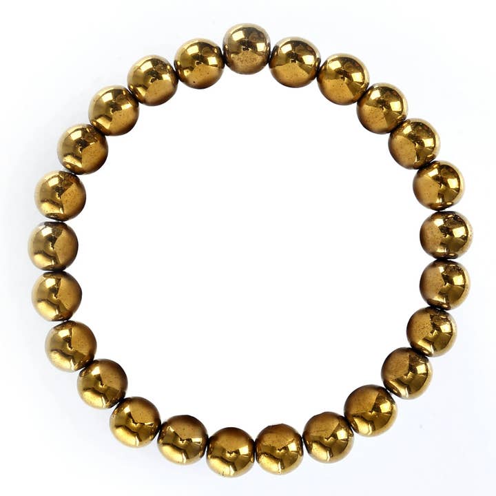 Gold Hematite Bracelet - Classic Gold Bead Bracelet for wholesale by Anthologie, Co.