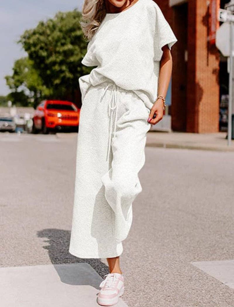 safistyle - Wholesale Lounge Set - Women's - Relaxed Two-Piece Drawstring Pants Set3