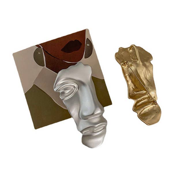 Plush Looks – wholesale Brosch – Artistik retro vintage brosch i matt finish