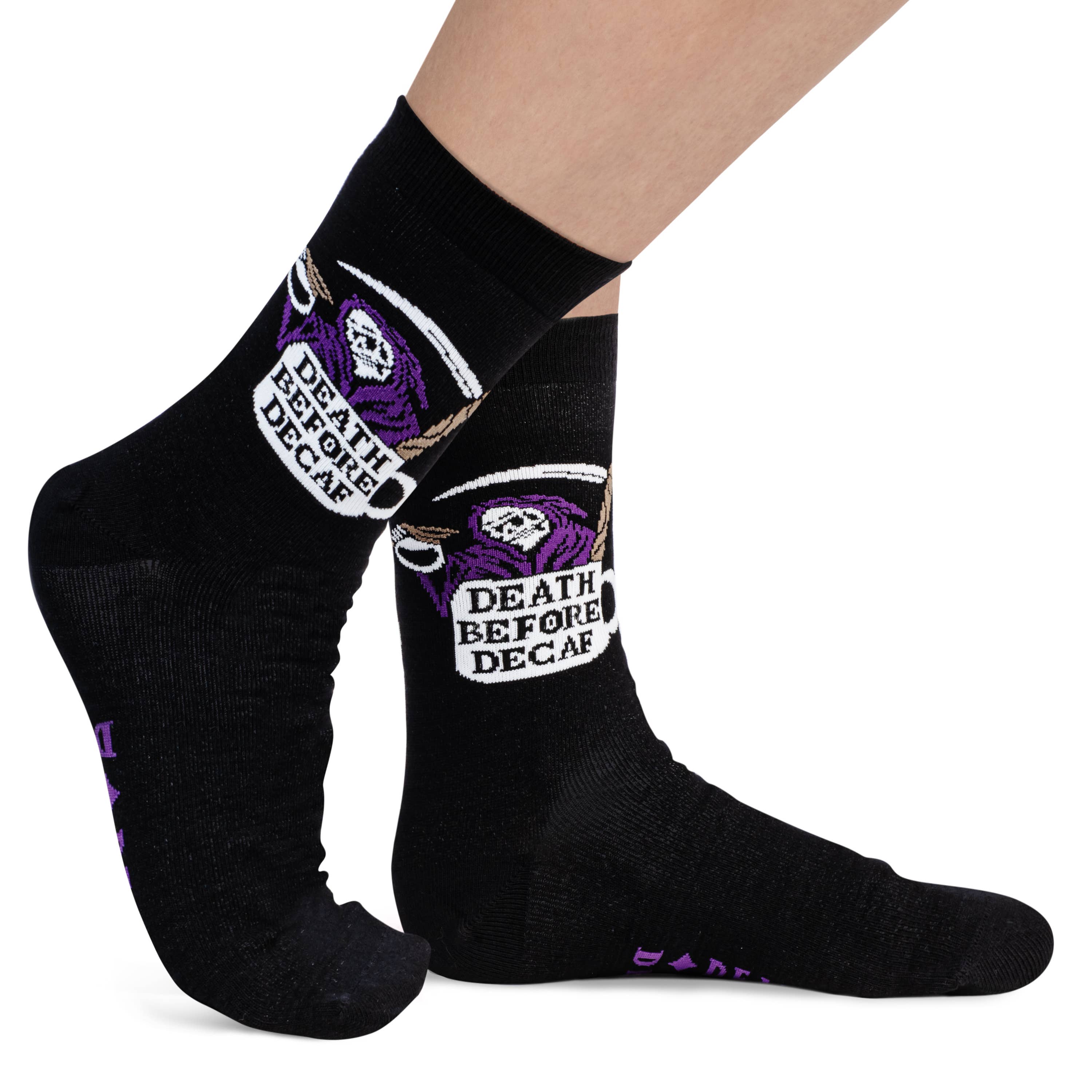 Lavley - Wholesale Socks - Unisex - Death Before Decaf Socks for Coffee Lovers3