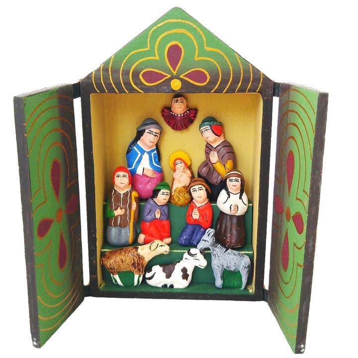 Sedona Spirit - Wholesale Nativity Scene Decor - Wooden Nativity Retablo0
