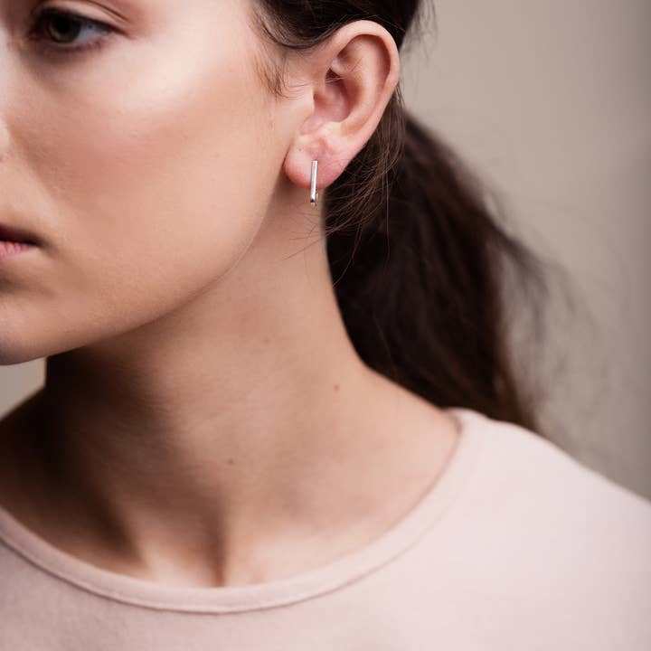 Sterling Silver Wraparound Stud Earrings for wholesale by Fawn And Rose