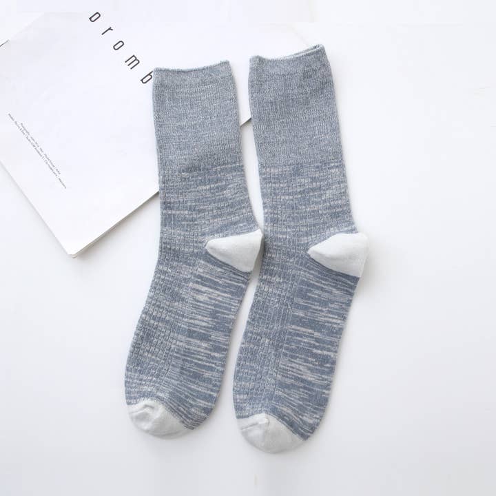 Organic Hemp Socks, Organic Cotton Crew Socks- light Gray for wholesale by Earth Mode