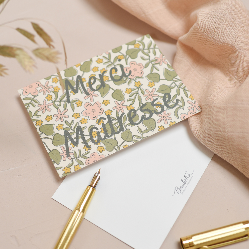 Baubels – wholesale Tackkort – Baubels Lily Merci-kort – tillverkat i Frankrike2