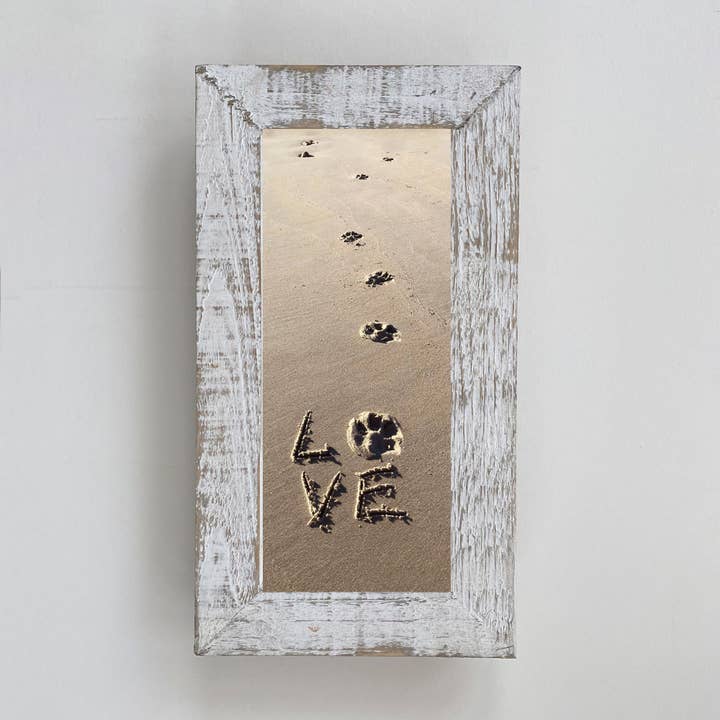 Vagues encadrées - Amour avec empreintes de pattes 403 pour la vente par LISART LLC