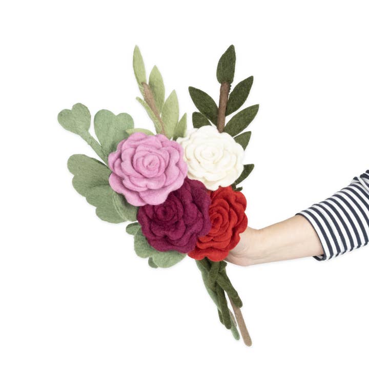 Felt Blooming Rose for wholesale by Global Goods Partners
