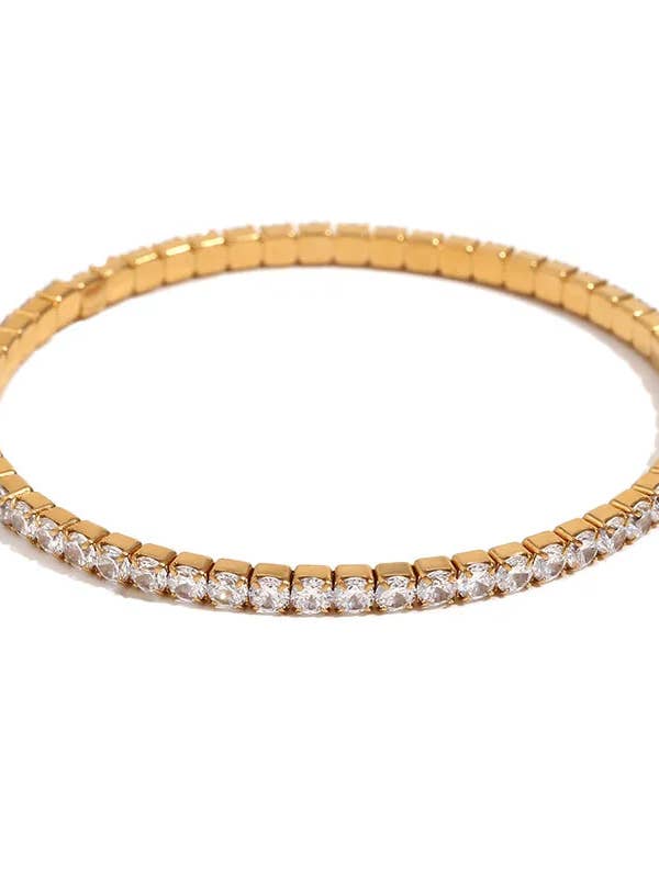 Stretchy tennis bracelet - 3mm for wholesale by OliviaBlair Designs