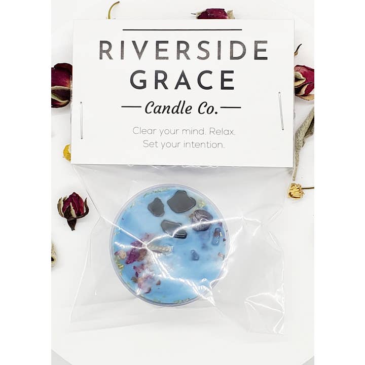 Riverside Grace Candle Co. - Wholesale Tea Light Candles - Galene Crystal Tealight (0.5 oz) - Moving On & Healing