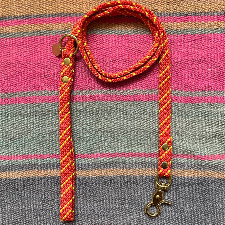 Laisse en corde Keiki - Orange Jaune pour la vente par Gone to the Dogs