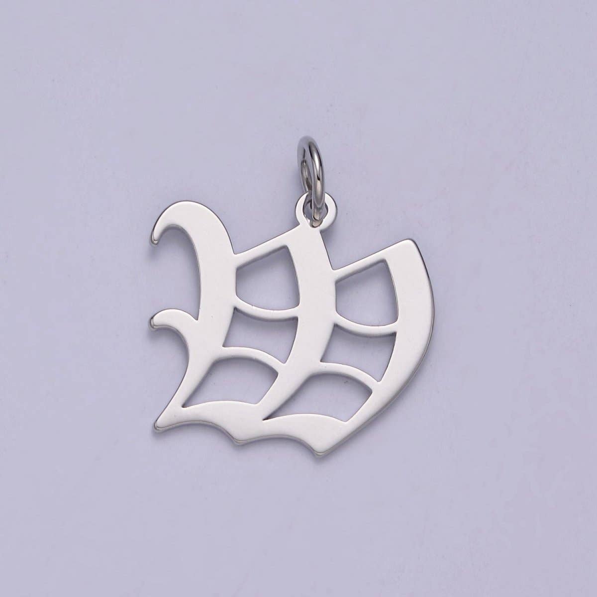 Aim Eternal - Wholesale Individual Charm/Pendant - Gothic Letter Charm, Alphabet Charm, Silver Letter Charm, 26 Letters Initial Charms Old English Letter Pendant A690~A70222