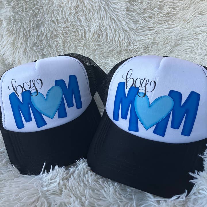 Cappello da camionista blu ragazzo mamma per la vendita all'ingrosso da parte di on the Bayou