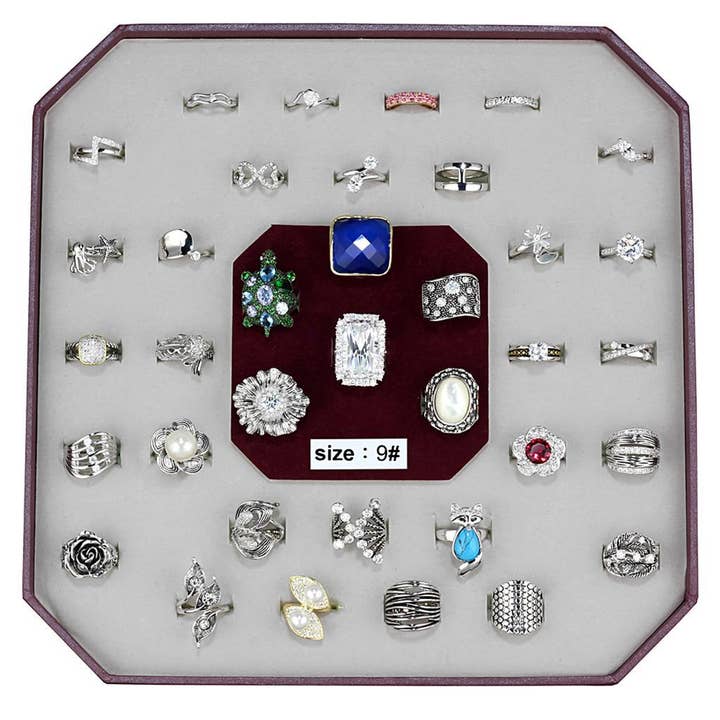 VK-013-SIZE9 - Messingring sortiert mit sortiertem für den Großhandel von Alamode