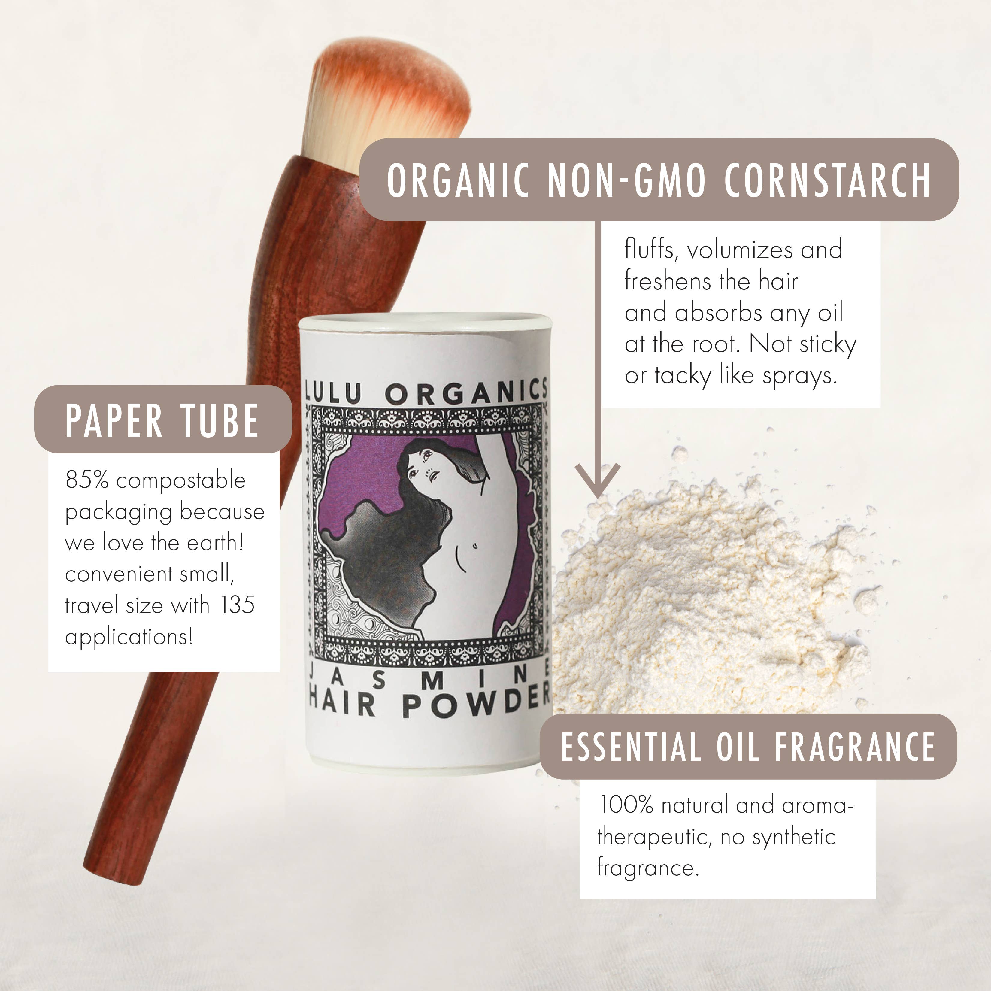 LULU ORGANICS - Wholesale Dry Shampoo - Jasmine Travel Size Hair Powder Shampoo 1oz1