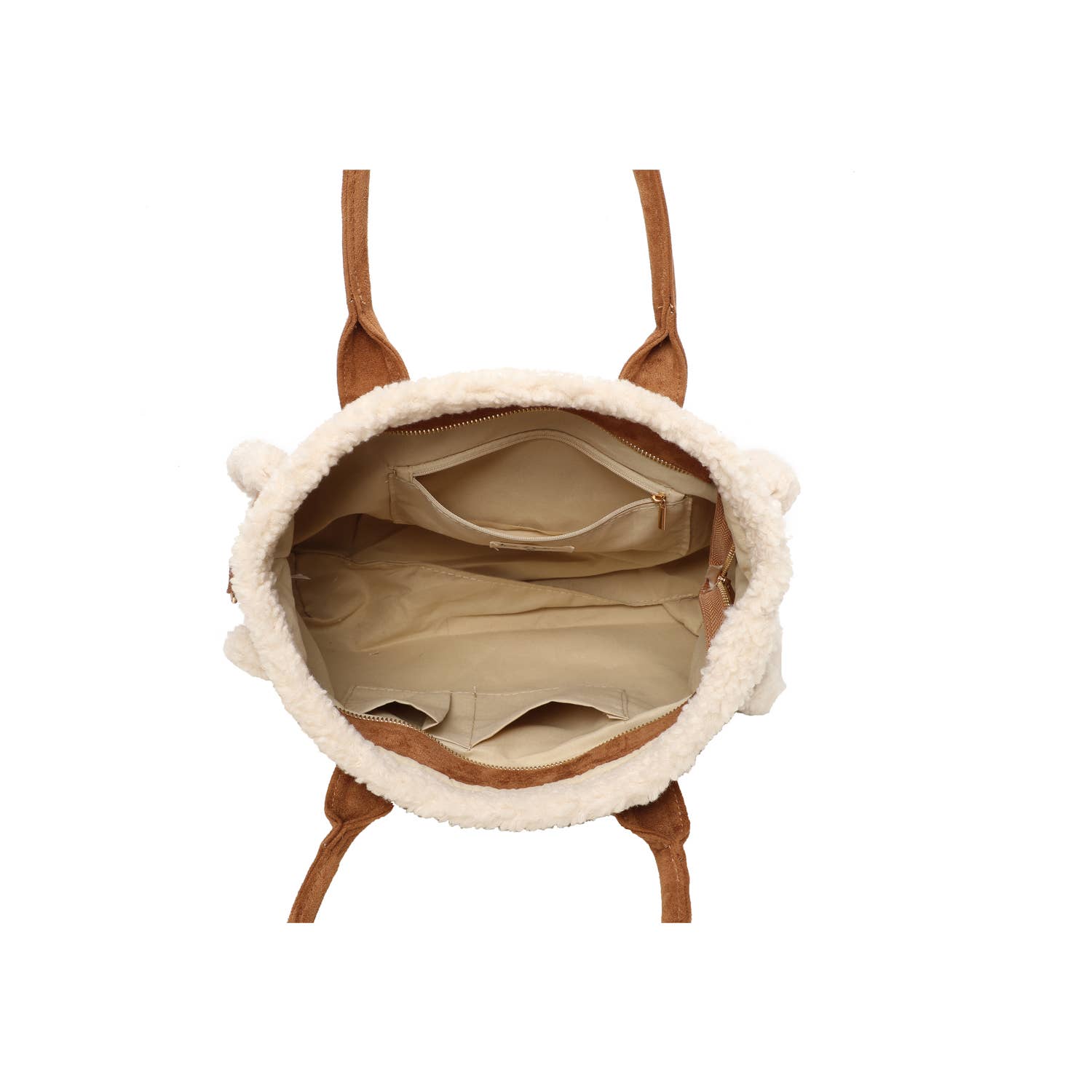 INES DELAURE – wholesale Tote bag – Women's – Bag with faux fur3