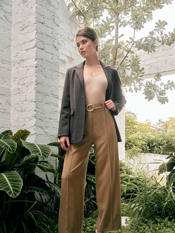 Mini blazer con motivo pied de poule con tasche per la vendita all'ingrosso da parte di Style State Wholesale