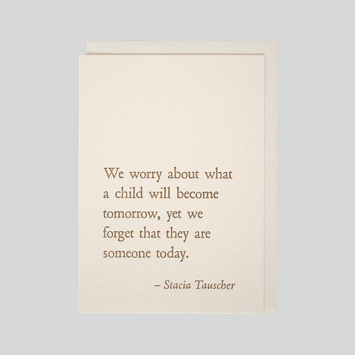 folio press & paperie - Wholesale Stationery/Notecard Set - Stacia Tauscher - Child QuoteNote