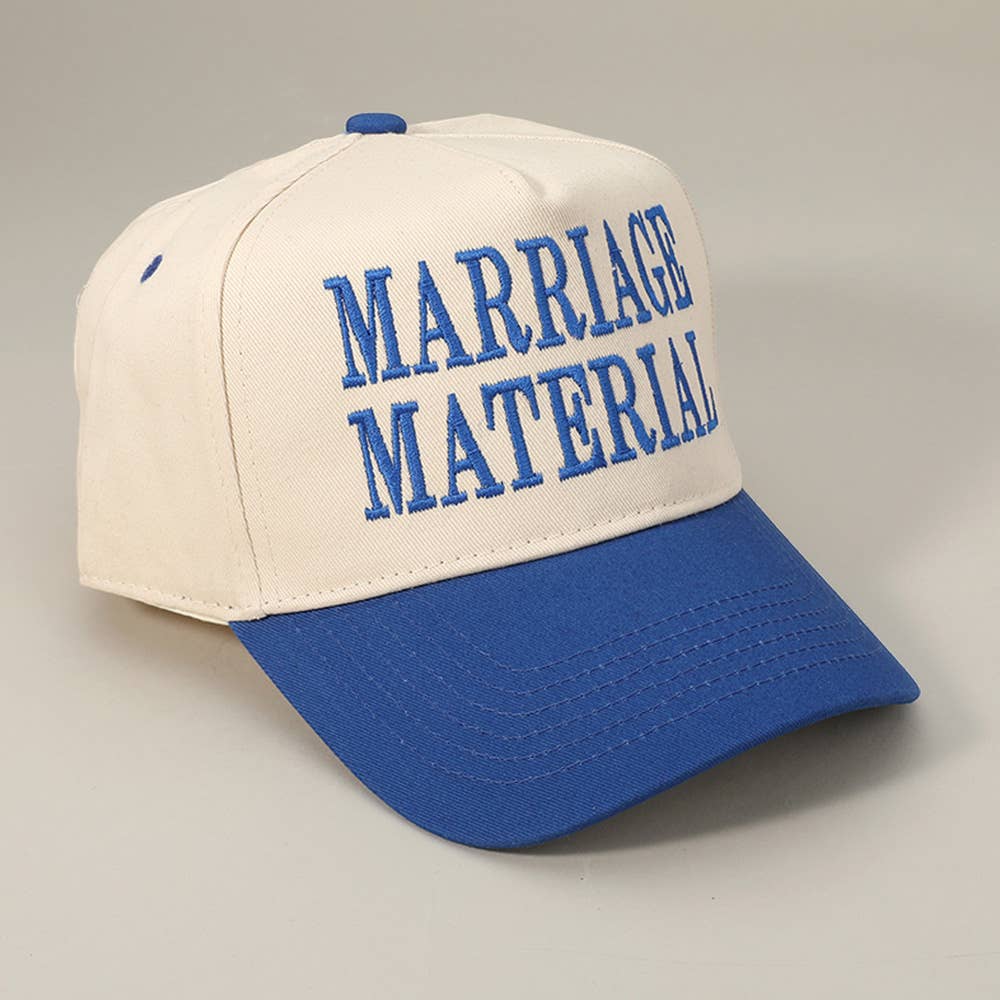 Sensibling Corp. - Wholesale Baseball Cap - Unisex - MARRIAGE MATERIAL Message Embroidered Baseball Cap3