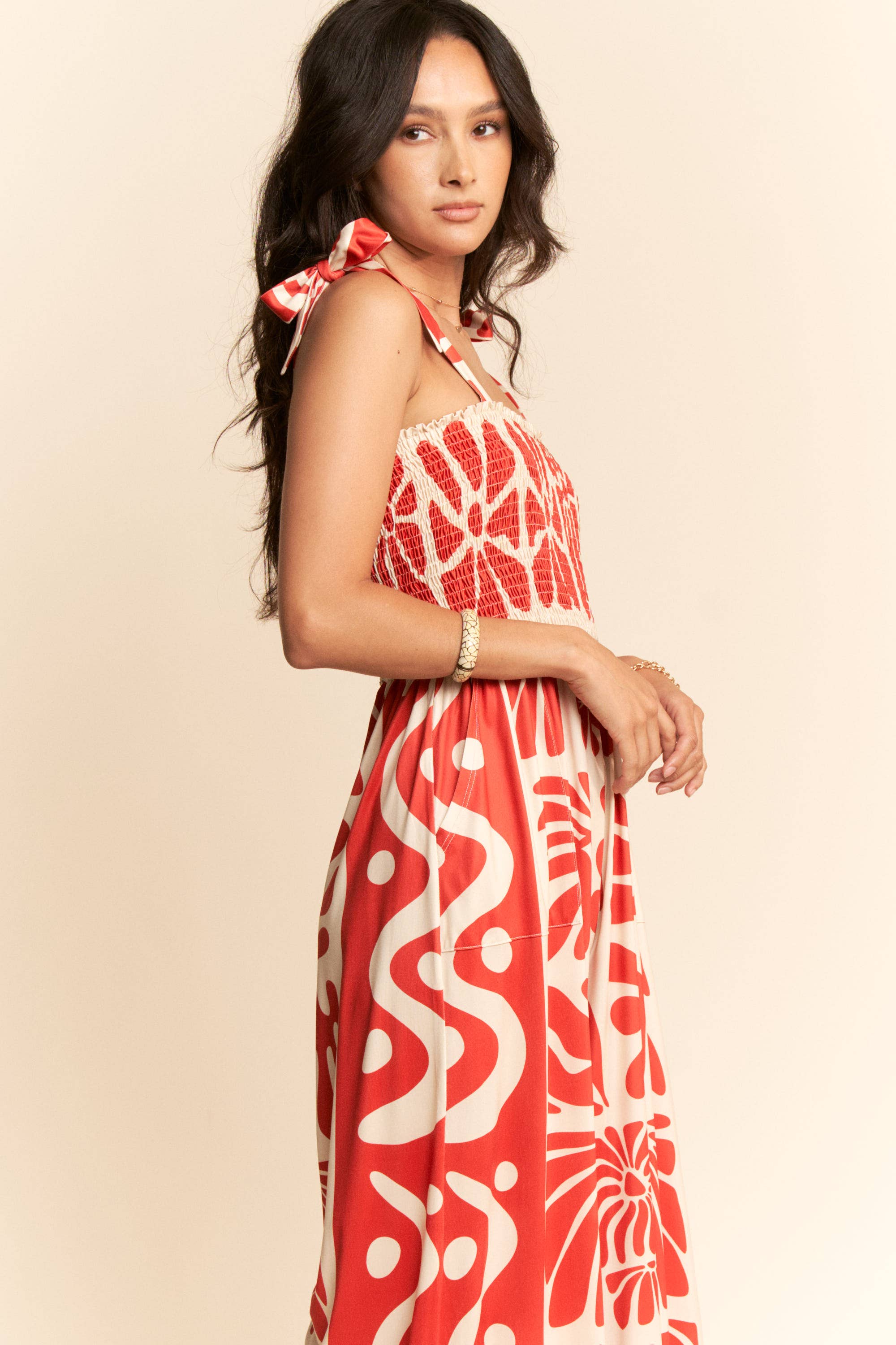 Davi & Dani – wholesale Jumpsuit – Women's – RETRO GEO FLORAL POSITION PRINTED KNIT JUMPSUIT14