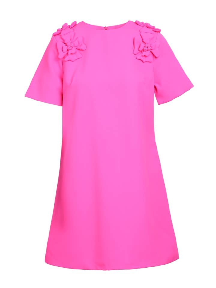 Vestito Mini a Tubino con Dettaglio di Applicazioni Floreali PC3395-L per la vendita all'ingrosso da parte di Beulah Style