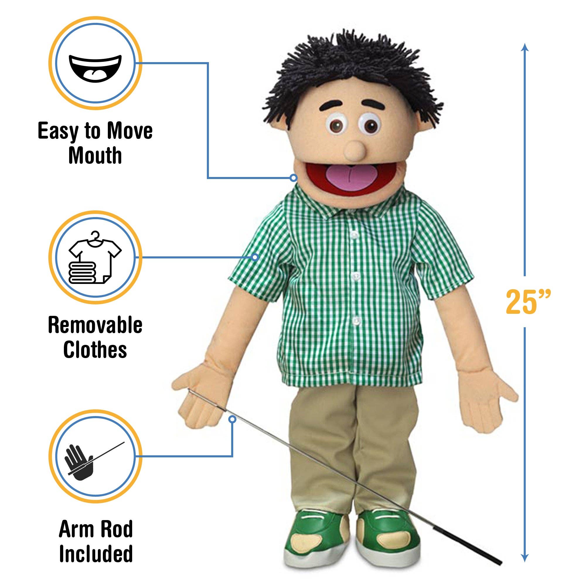 Silly Puppets - Wholesale Puppet - Kids & Baby - Silly Puppets Kenny, Peach Skin (25")2
