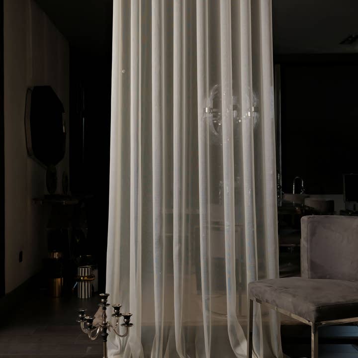 Perla Tulle-Luxury Window Dressing: Where Style Meets Function for wholesale by Walloro Luxury Embossed Wallpaper