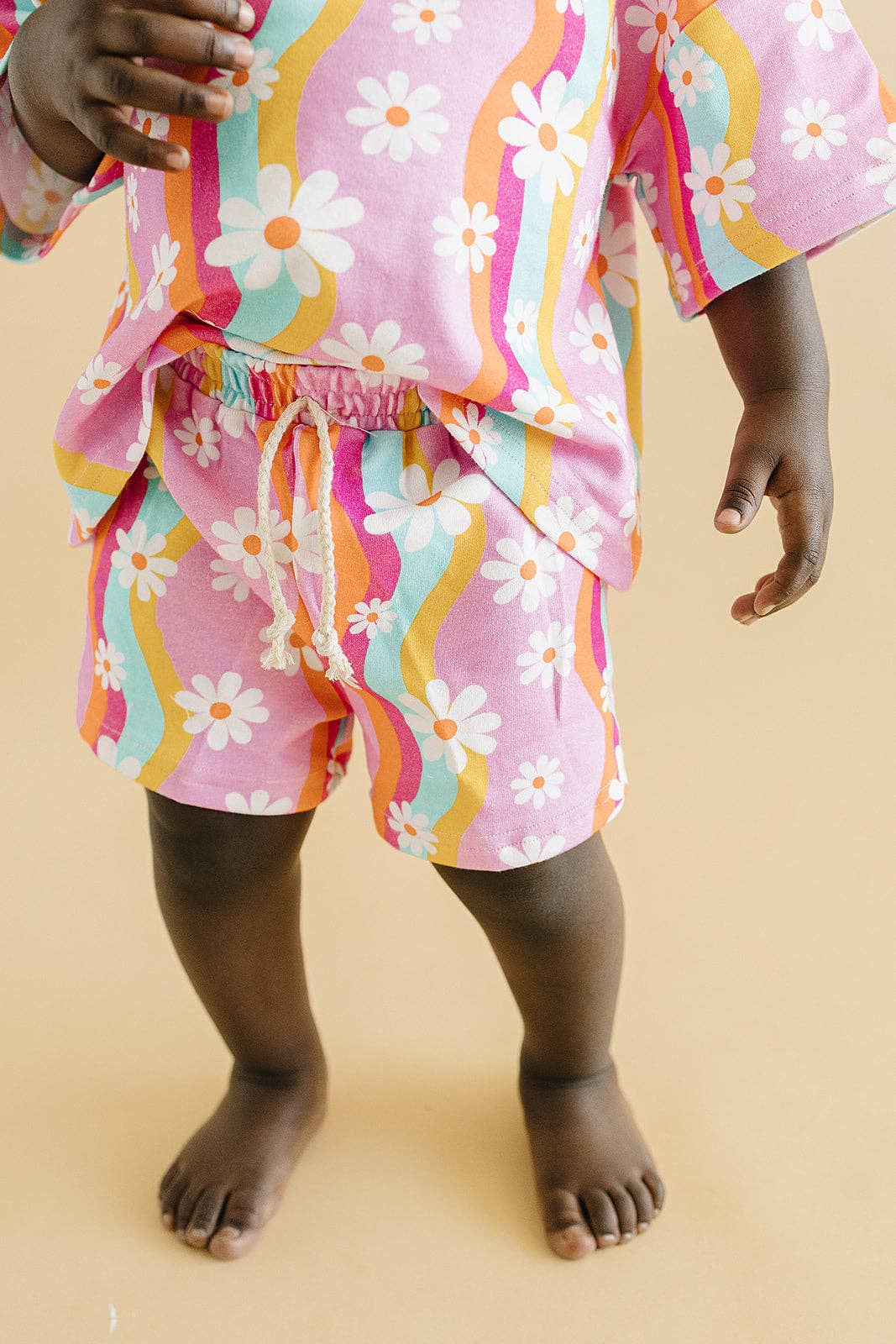 Lucky Panda Kids - Vente Ensemble haut et short – enfant - Ensemble short Groovy Daisy pour filles5