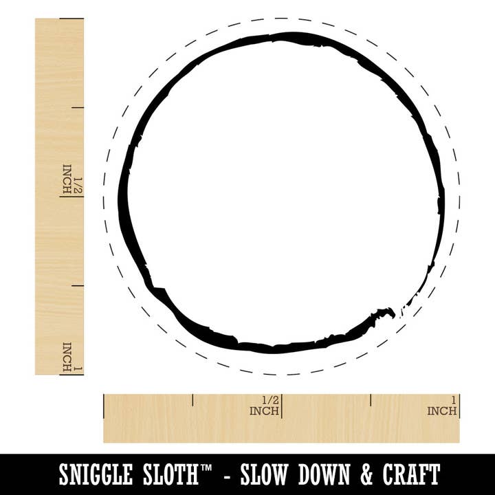 Sketchy Circle Outline Rubber Stamp for Stamping Crafting Planners for wholesale by Sniggle Sloth
