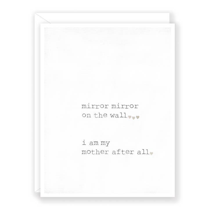'Mirror mirror' greeting card for wholesale by Sweet Gumball Inc.