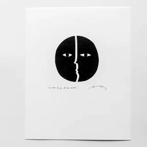 "Face à la Lune" impression 8x10" pour la vente par Anna Brones