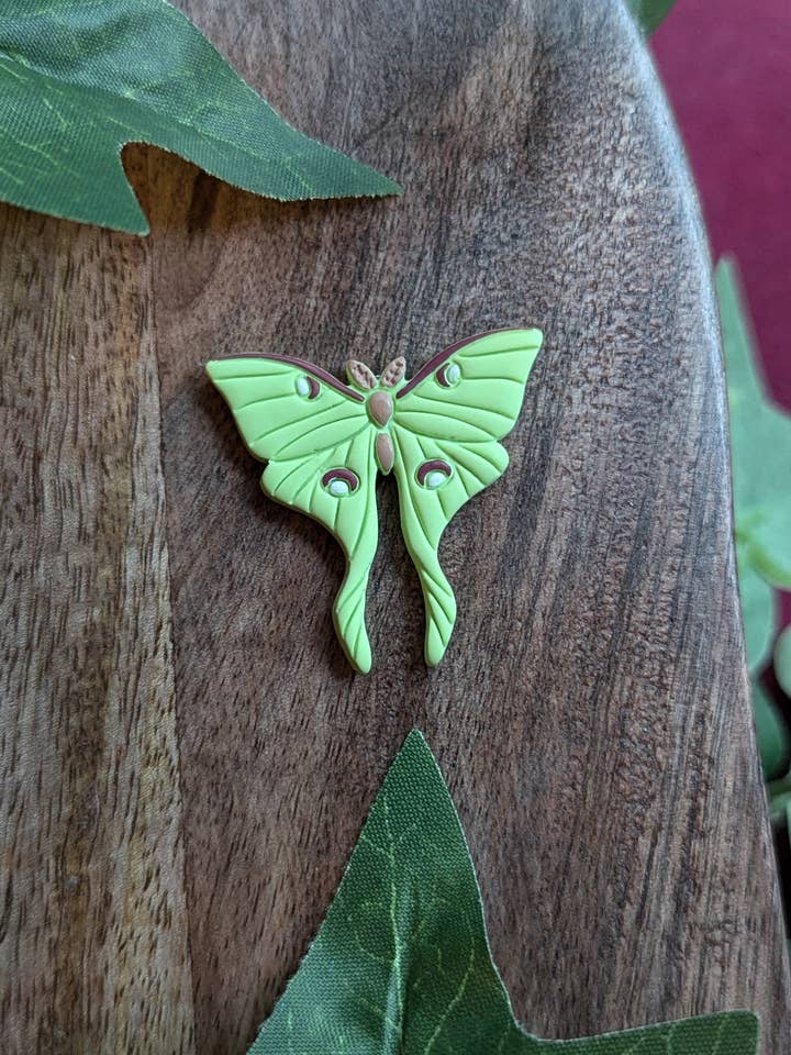 Luna Moth Magnet for wholesale by The Midnight Glen