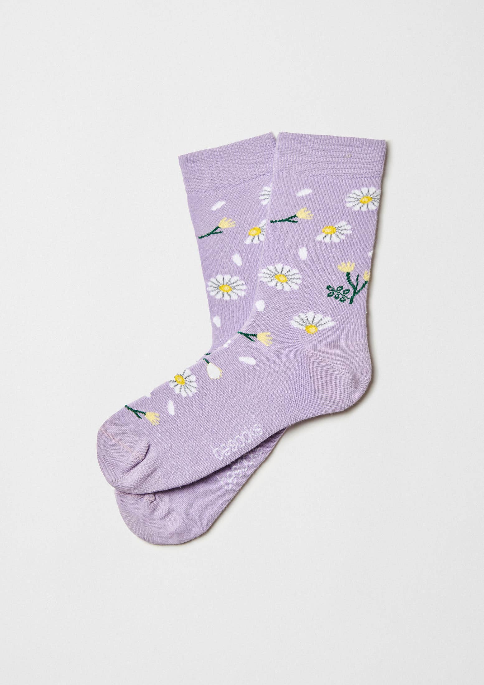 Mauve BeDaisy Malva - 100% Organic Cotton Socks for wholesale on Faire