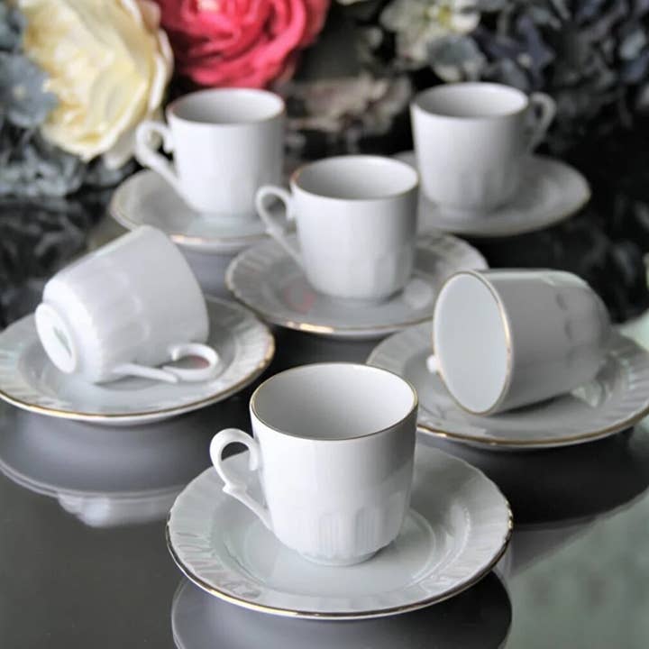 Hakan - Wholesale Coffee Mug - Sedef Turkish Arabic Greek Cute Coffee Mugs, 12 Pcs, 2 oz1