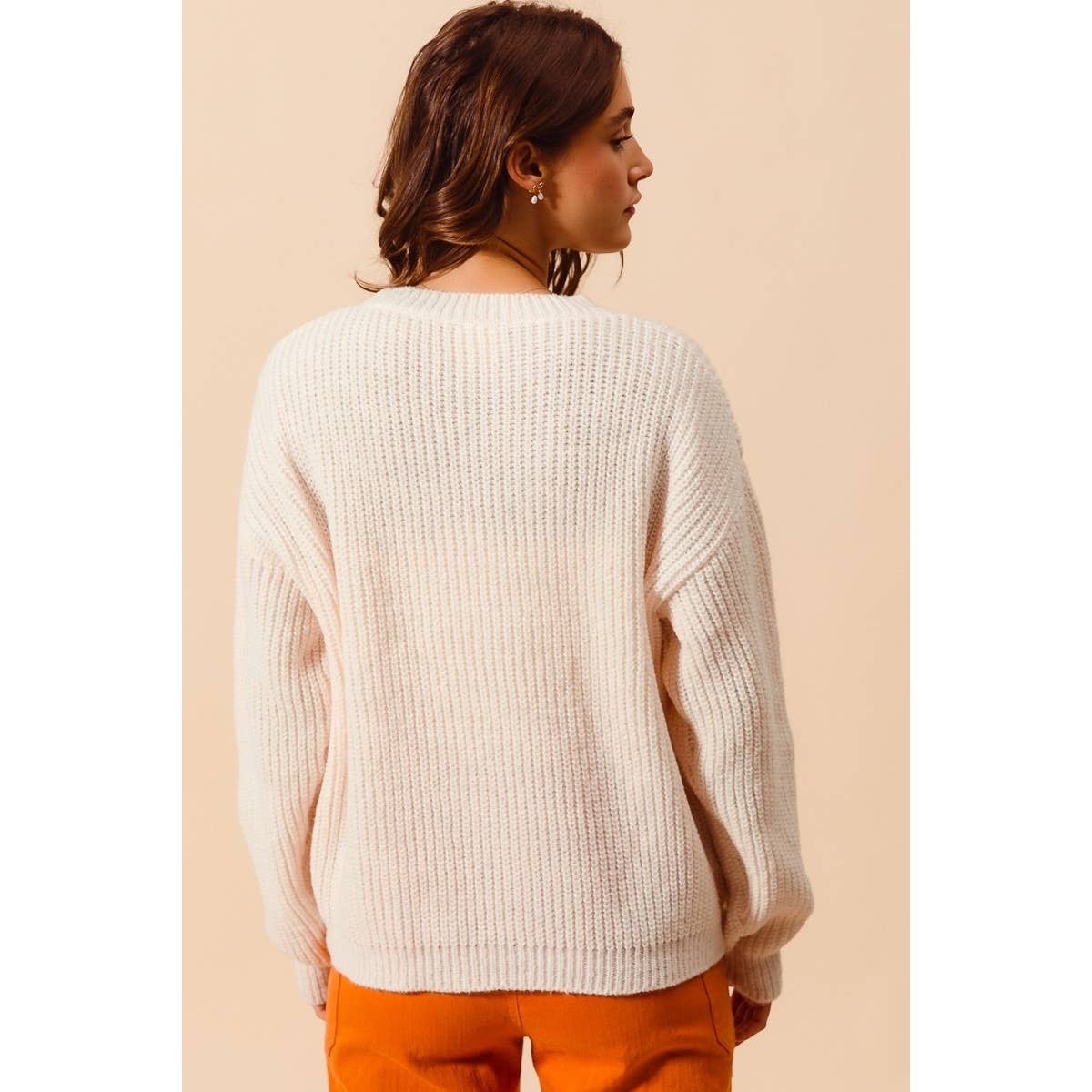 OATMEAL Sequin Pumpkin Halloween Thanksgiving Sweater Top for wholesale on Faire9