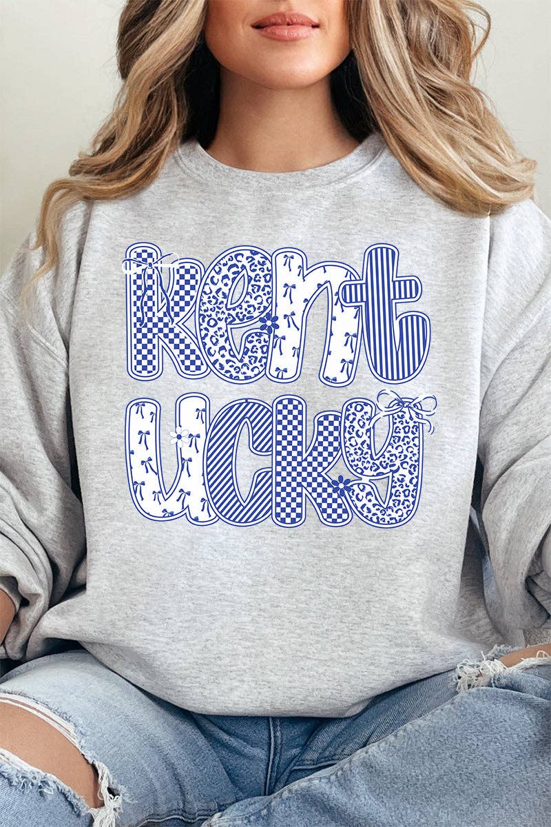 Wholesale Accessory Market - Wholesale Graphic Sweatshirt - Women's - Tied In Kentucky Heavy-weight Crew Sweatshirt0