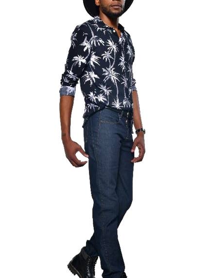 Classic 2 - Big & Regular - Droite - RegularFit- Bleu Foncé pour la vente par Brilliant You Denim