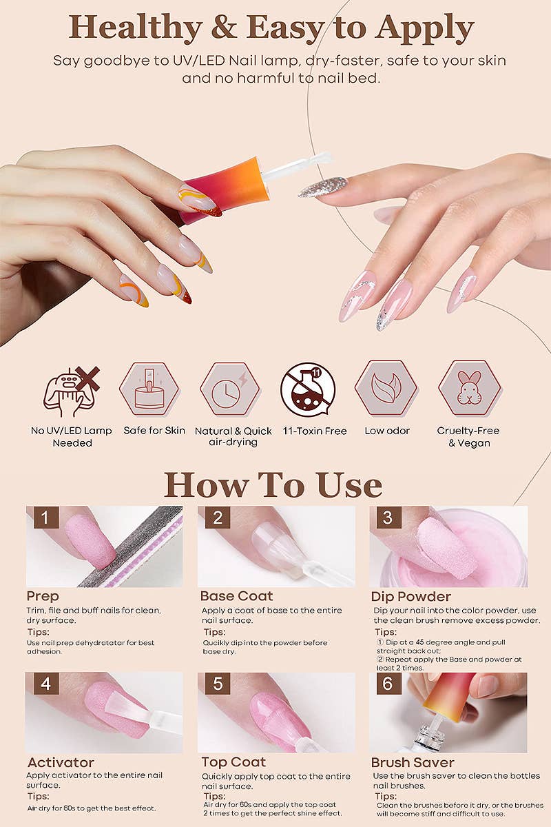 Cap Zone – wholesale Nailcare set – All-In-One Dipping Powder Liquid Manicure Set2