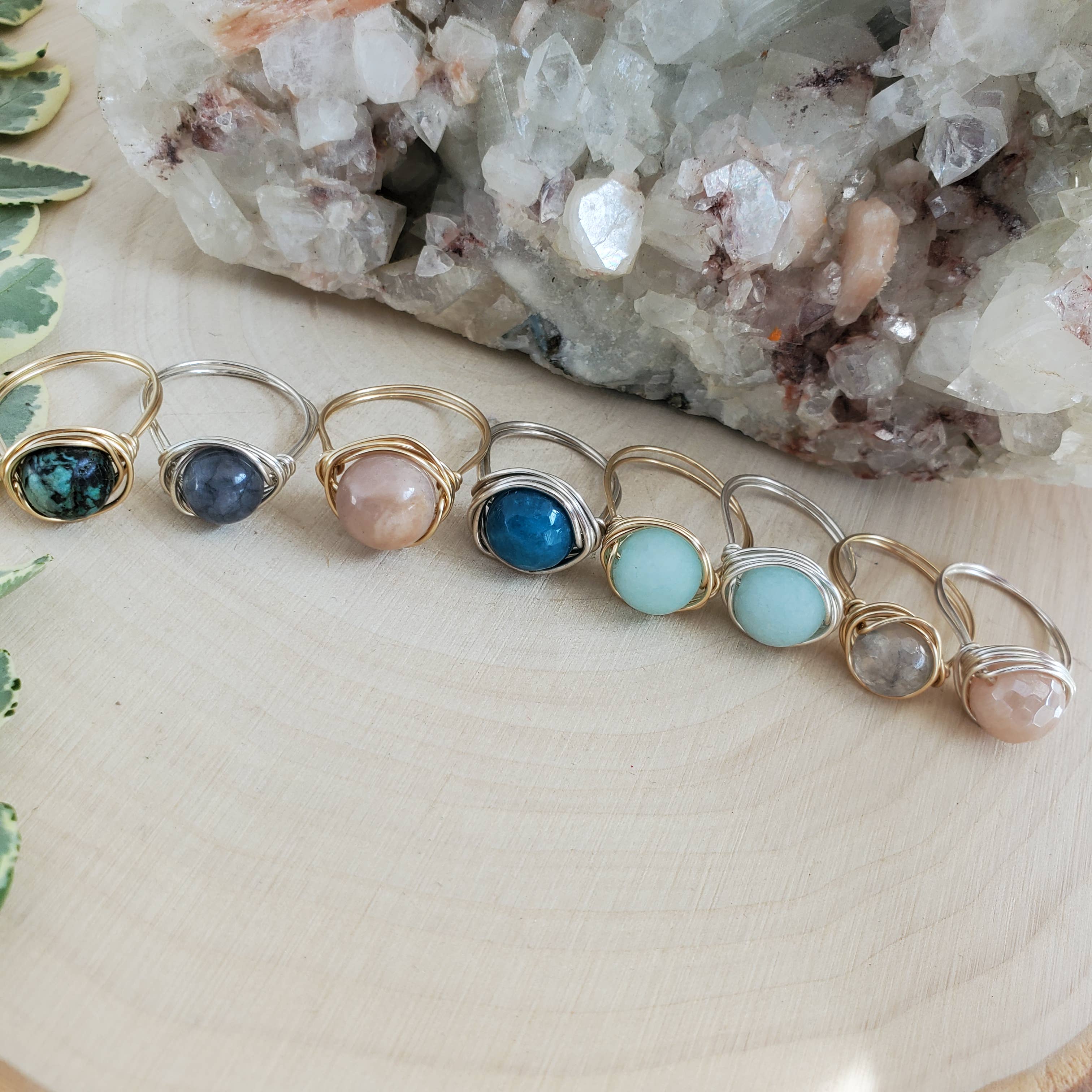 Agape Gems – Conjunto de joias por atacado – Anéis de pedras preciosas, conjunto de 151