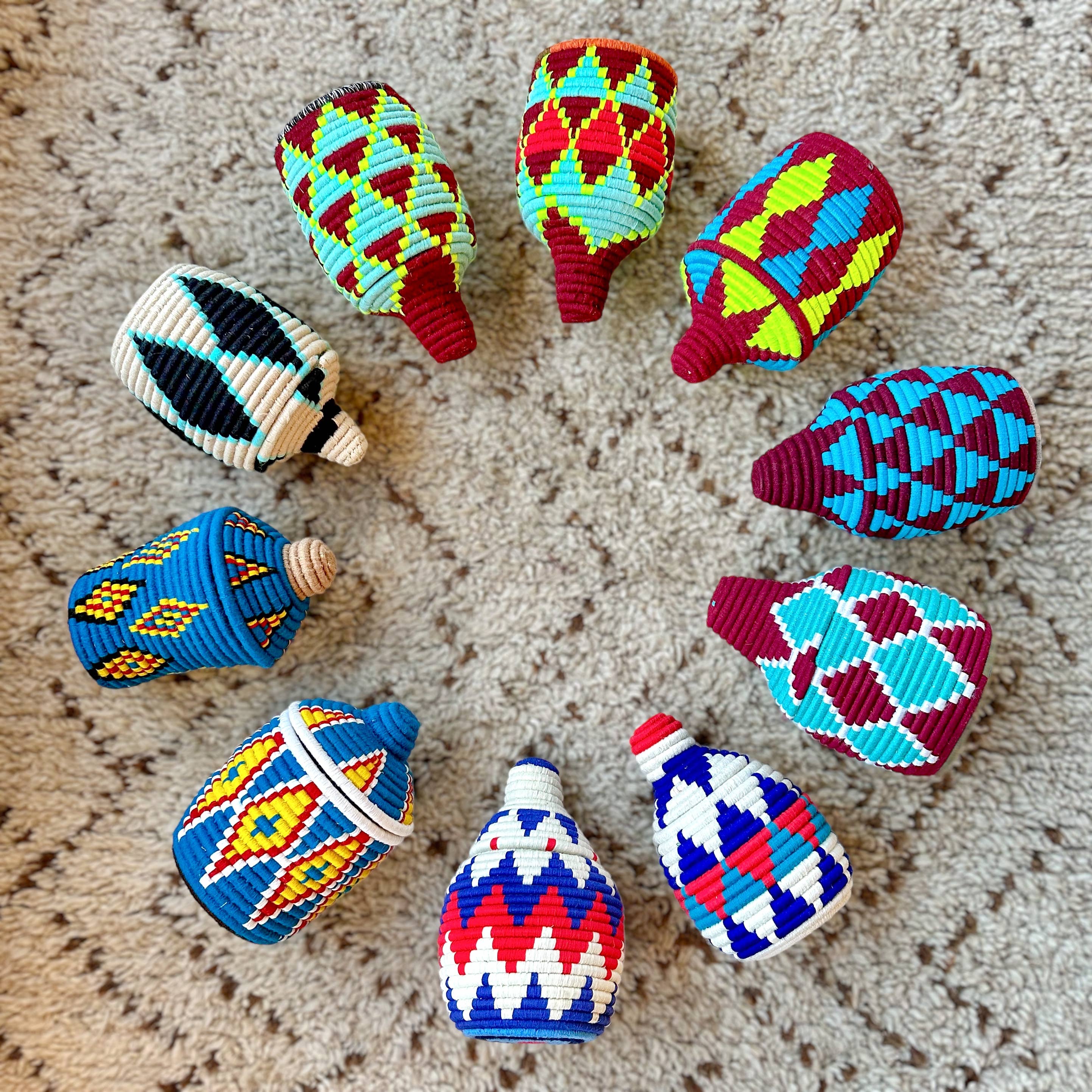 SOUK in the CITY - Wholesale Basket - Set of 5 Berber Baskets (fixed color mixes)1