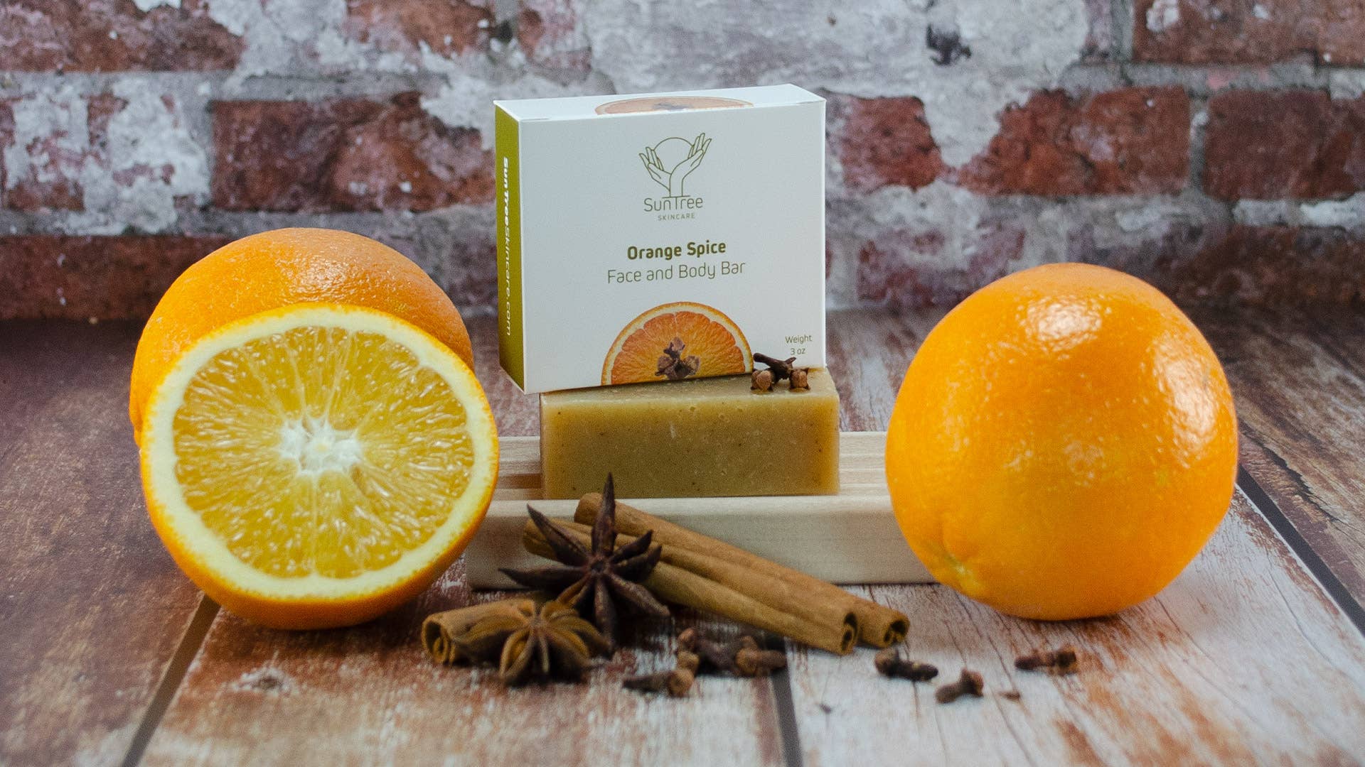 SunTree Skincare - Wholesale Bar Soap - Orange Spice Face & Body Bar1
