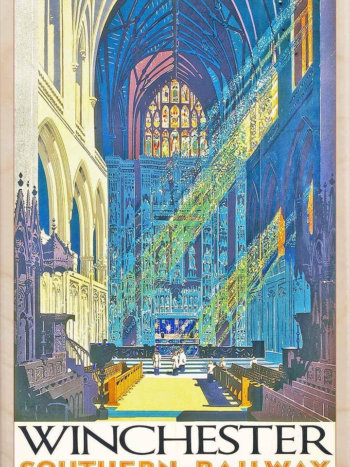 Winchester, Hampshire - Træpostkort, træmagnet for engroshandel hos THE WOODEN POSTCARD COMPANY