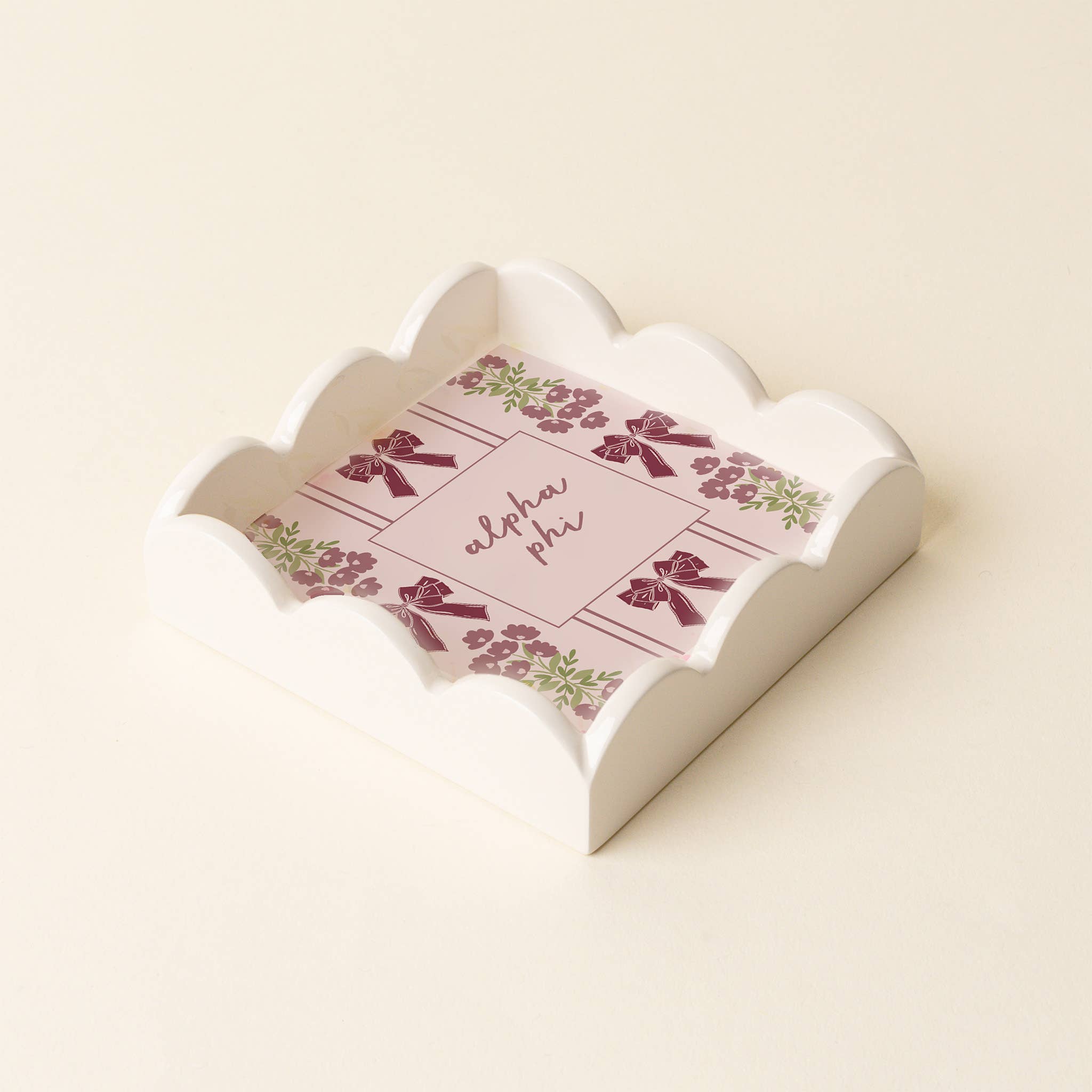 The Darling Effect - Wholesale Keychain - Women's - Sorority Scallop Trinket Tray - 19 Chapters Available19