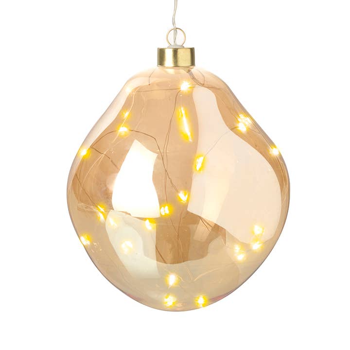 IRREGULAR LED GLASS BAUBLE for wholesale by Heaven Sends