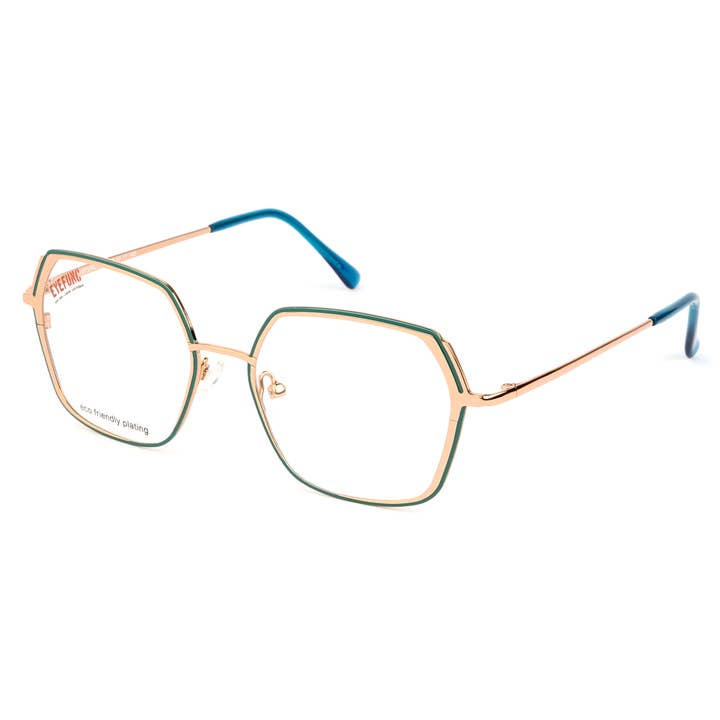EYEFUNC - Wholesale Eyeglasses - Unisex - Hexa 1116 – Wide Hexagon Stainless Steel Frame2