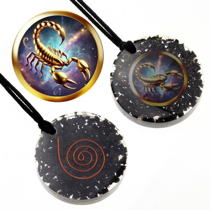 UniArt – Großhandel Spiritueller Stein/Kristall – Orgonit-Anhänger mit Sternzeichenfigur7